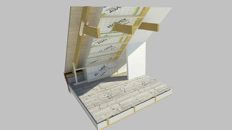 Tillvägagångssätt – övervåningen 1920-talshus | ISOVER Sverige