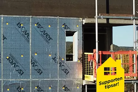 ISOVER supporten tipsar om vindskydd av fasader