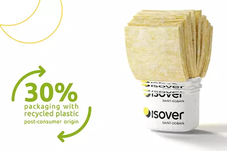 30 % återvunnen plast i Isovers nya säckar för Standard, Professional och Premium. 