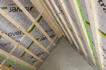 Vario installerat i snedtak