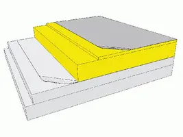 LB:74 Plant papptak betongstomme, tilläggsisolering [57 dB]