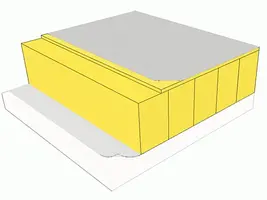 LB:73 Plant papptak betongstomme, lamell [57 dB]