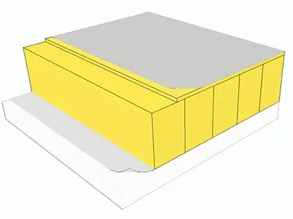 LB:73 Plant papptak betongstomme, lamell [57 dB]