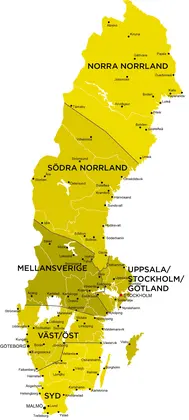 Isover säljregioner byggisolering
