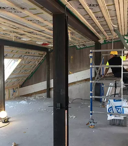 Påbyggnad av en våning i Visby