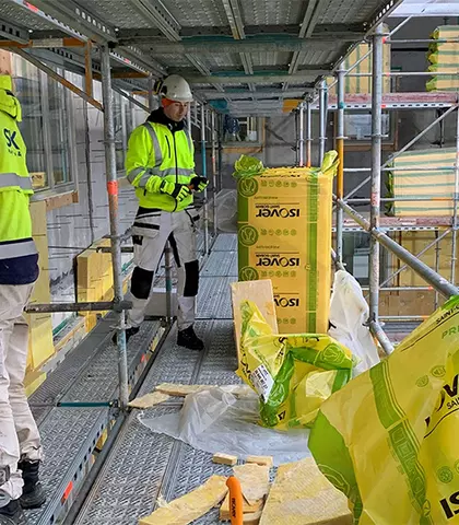 Kv Kåbo i Uppsala har ISOVER Skalmursskiva 32