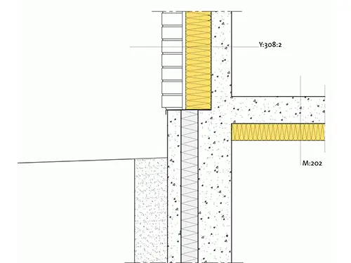 K:204 Källarvägg - Yttervägg