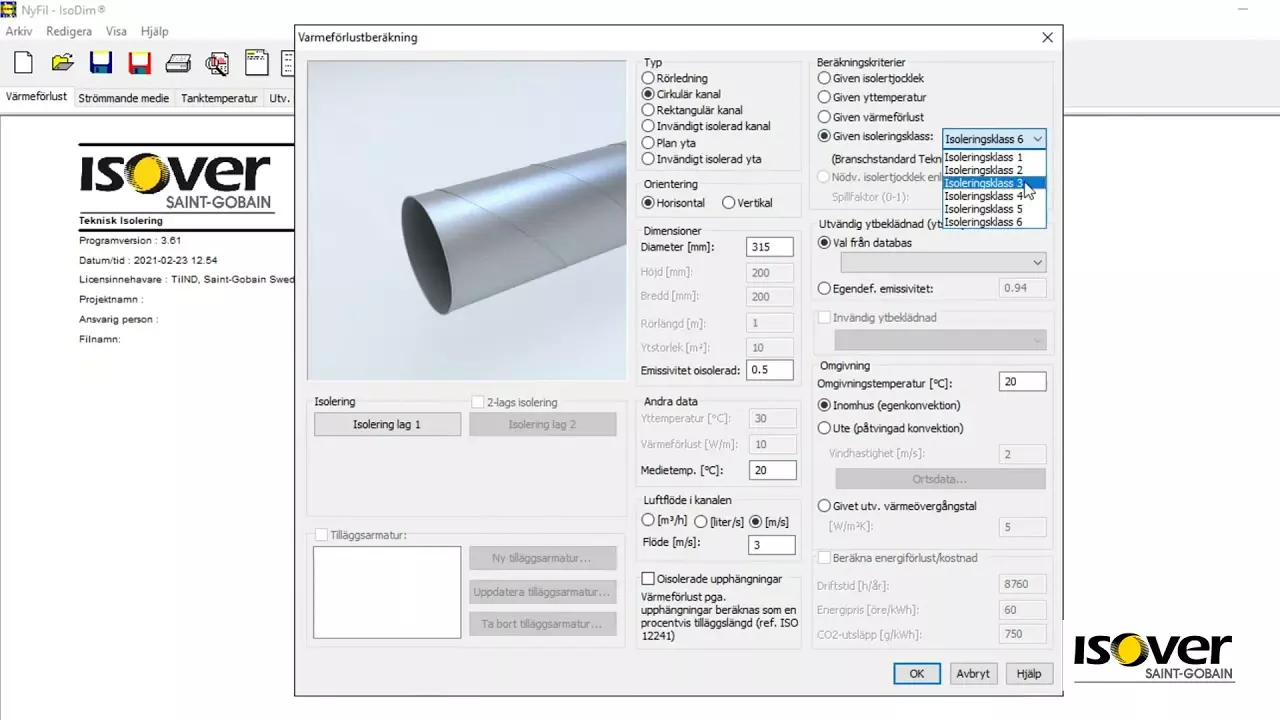ISOVER IsoDim® - Värmeförlustberäkning ventilation V3 - kapitel 4 thumbnail